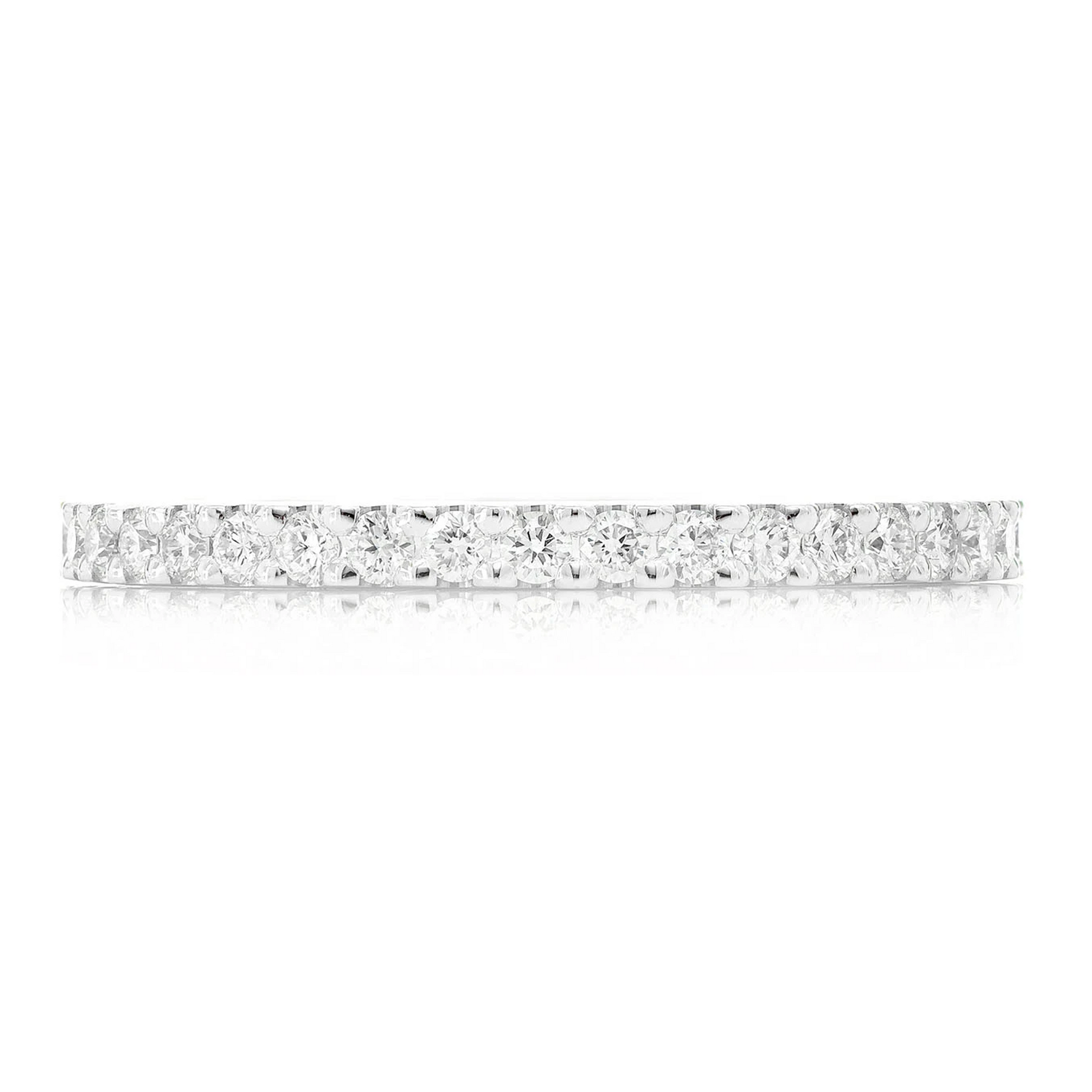 Eternity Diamond Ring in 14K white gold, front view