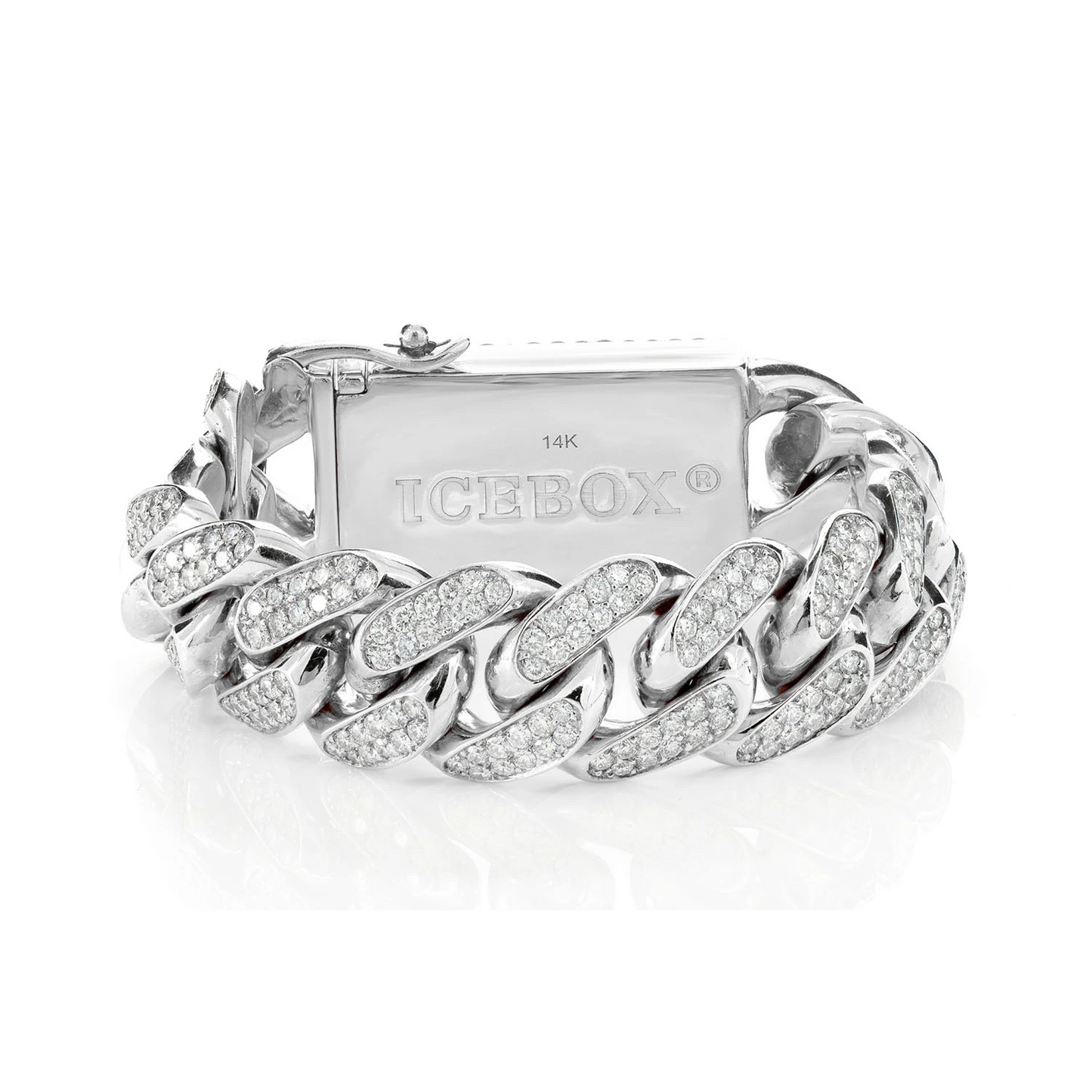 Two Row Diamond Miami Cuban Link Bracelet