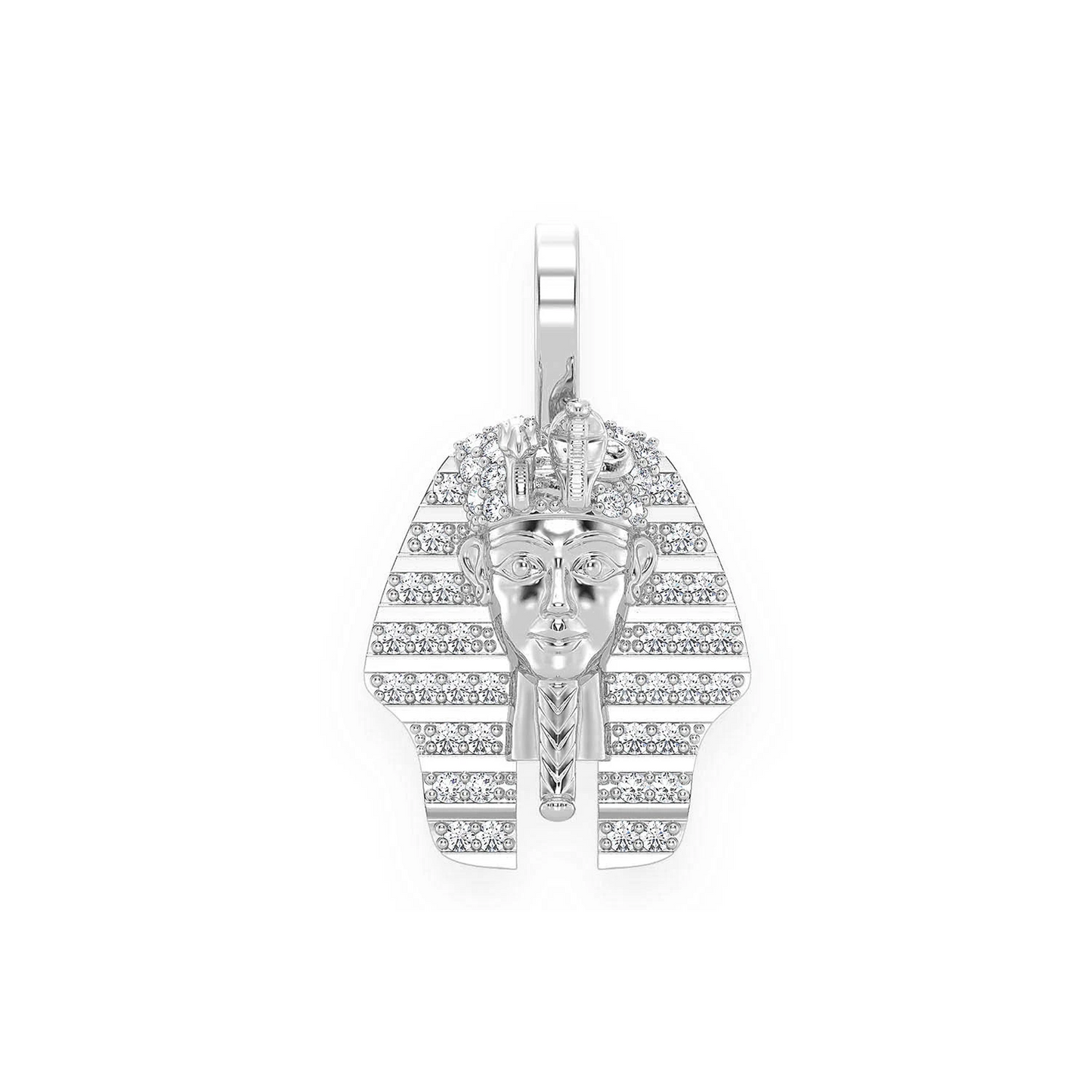 Pharaoh Diamond Pendant in 14K white gold, front view