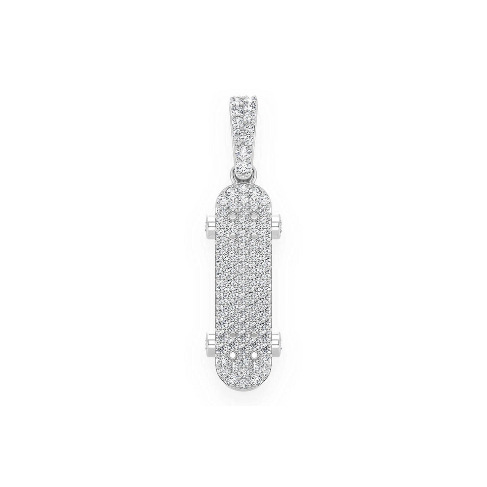 Skateboard Diamond Pendant | 14K Gold | Icebox – Icebox Diamonds & Watches