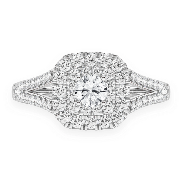 Cushion Double Halo Diamond Ring