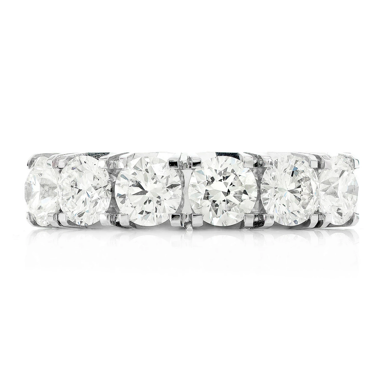 Five Stone Diamond Ring in 14K white gold, front view