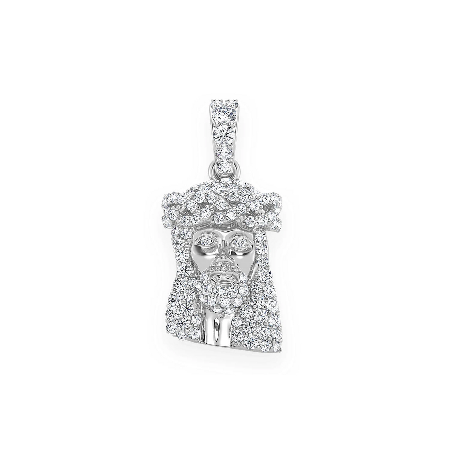Heritage Jesus Piece in 14K white gold, Entry | 0.33ctw, front view