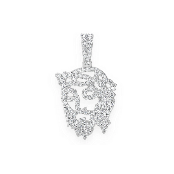 Jesus Silhouette Diamond Pendant