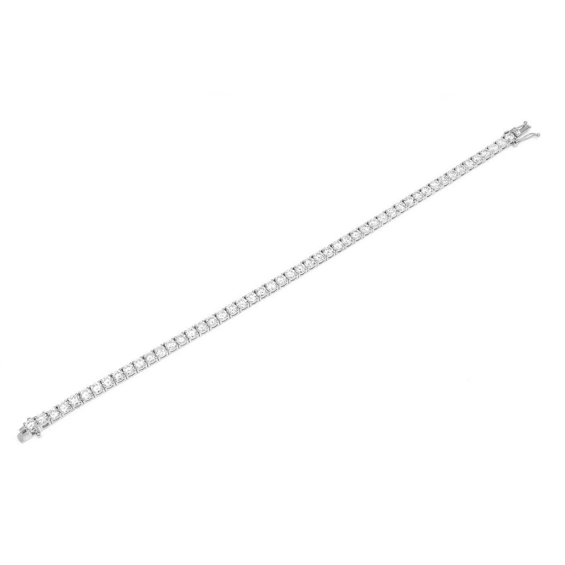 Prong Diamond Tennis Bracelet in 14K white gold, 20pt / 10.50ctw, full-length view