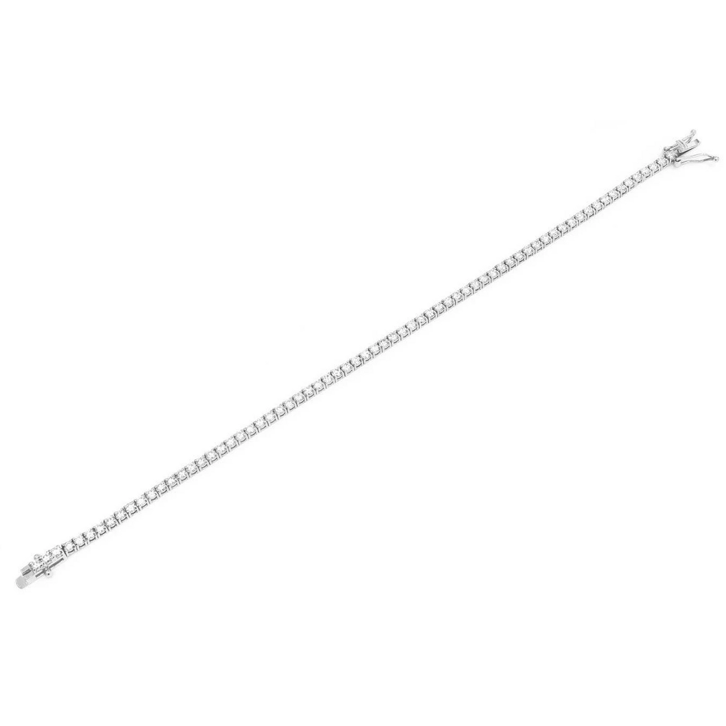 Prong Diamond Tennis Bracelet in 14K white gold, 5pt / 3.00ctw, full-length view