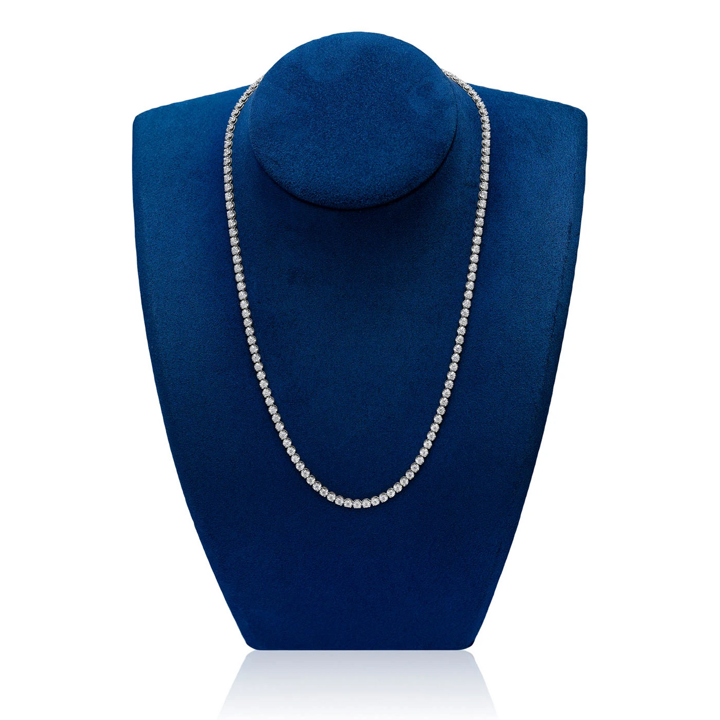 Crown Diamond Tennis Necklace in 14K white gold, 10pt / 12.50ctw, alternate view