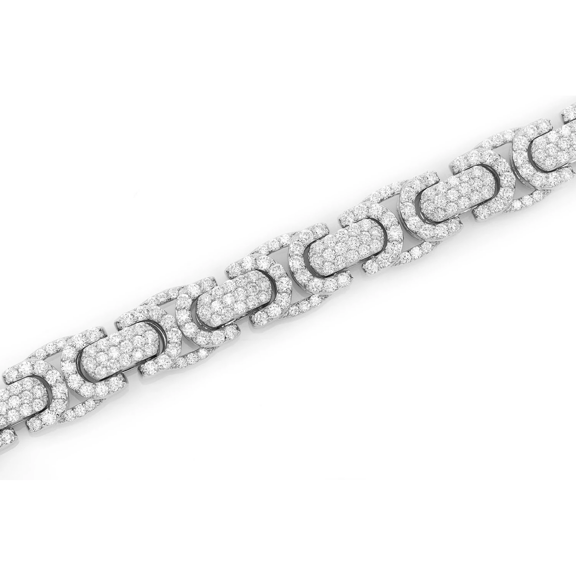 Byzantine Diamond Bracelet in 14K white gold, side view