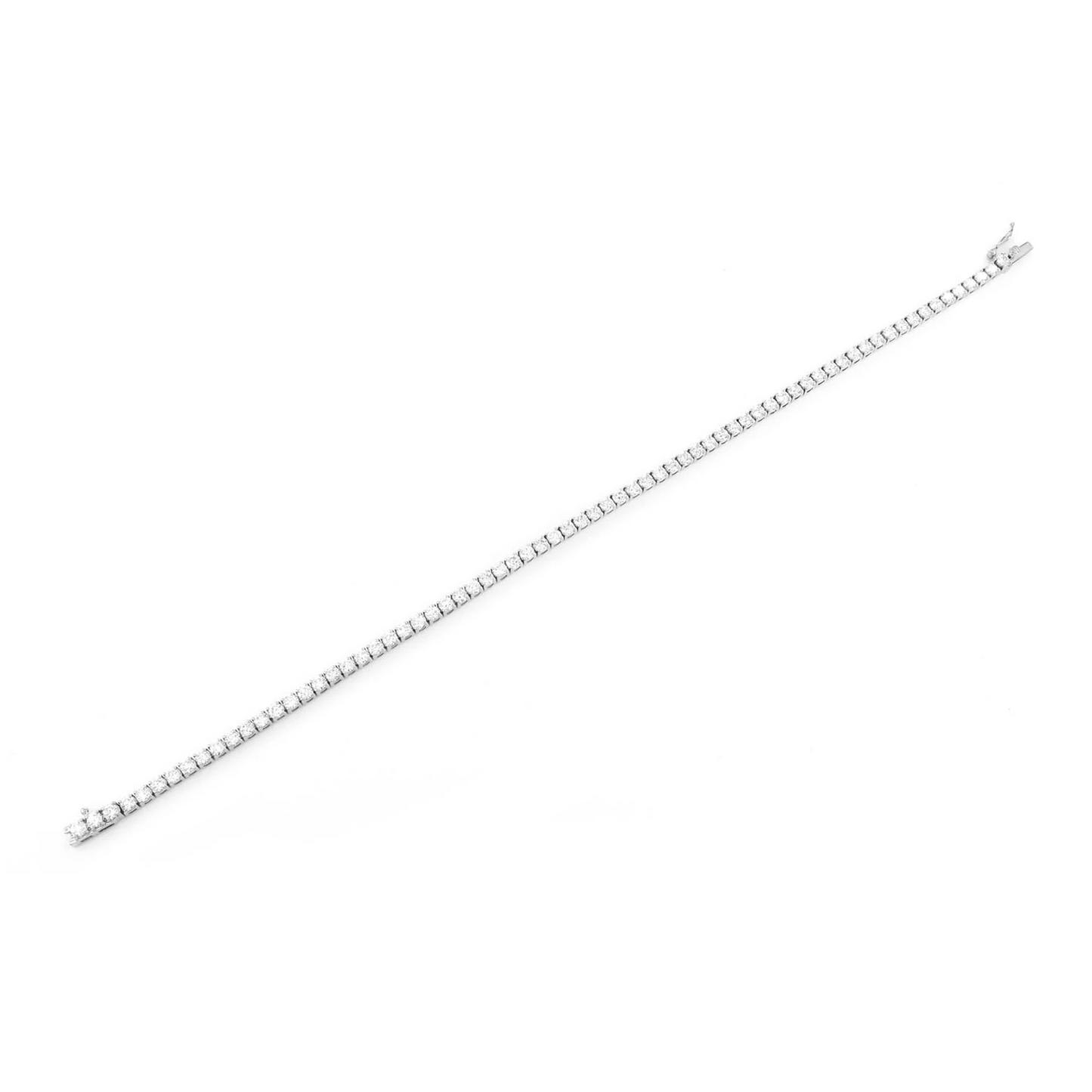 Prong Diamond Tennis Bracelet in 14K white gold, 8pt / 6.00ctw, detail view