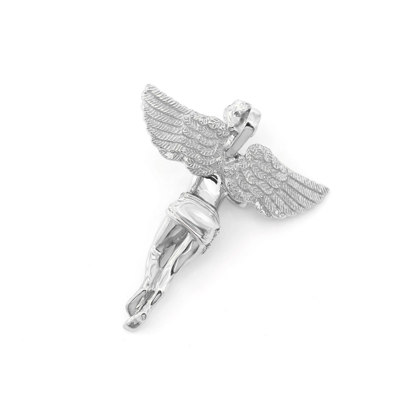 Angel Diamond Pendant in 14K white gold, detail view