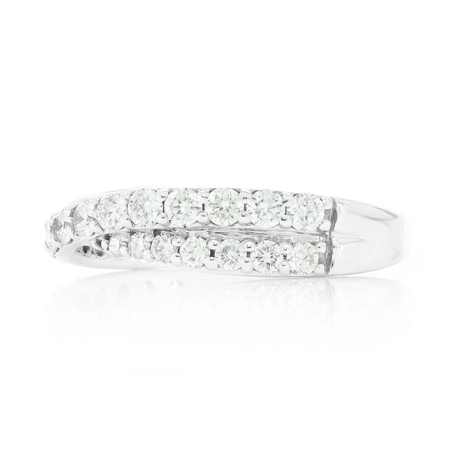 Crossover Ring in 14K white gold, alternate view