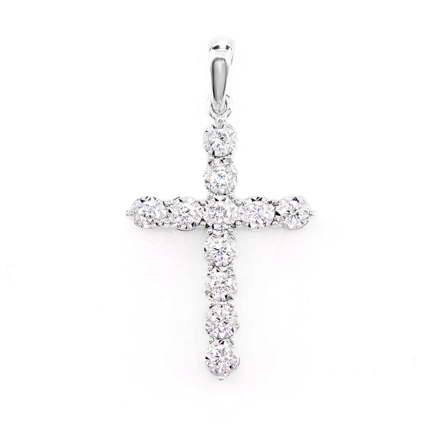 Bitty Miracle Set Diamond Cross Pendant