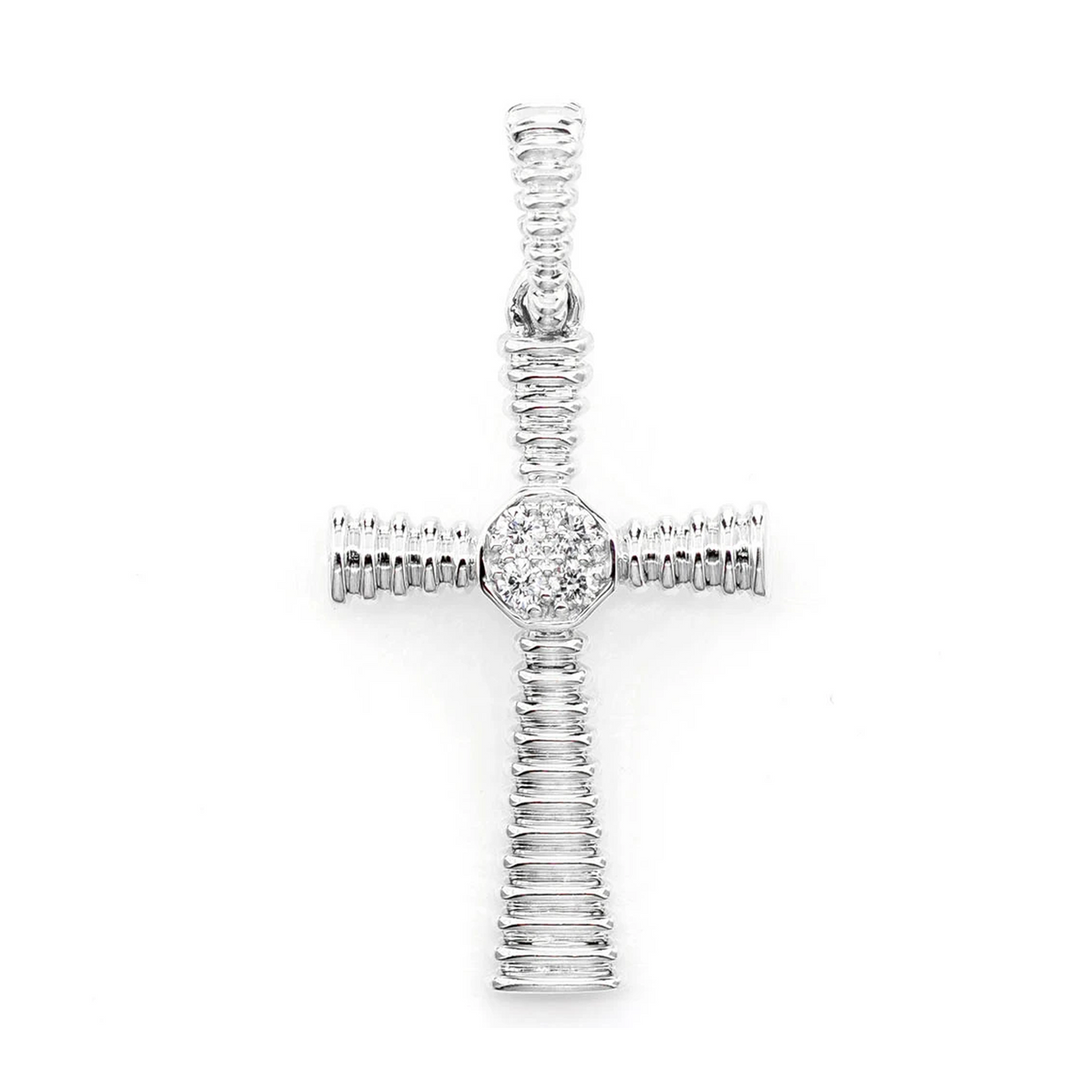 Dutch Cross Diamond Accent Pendant