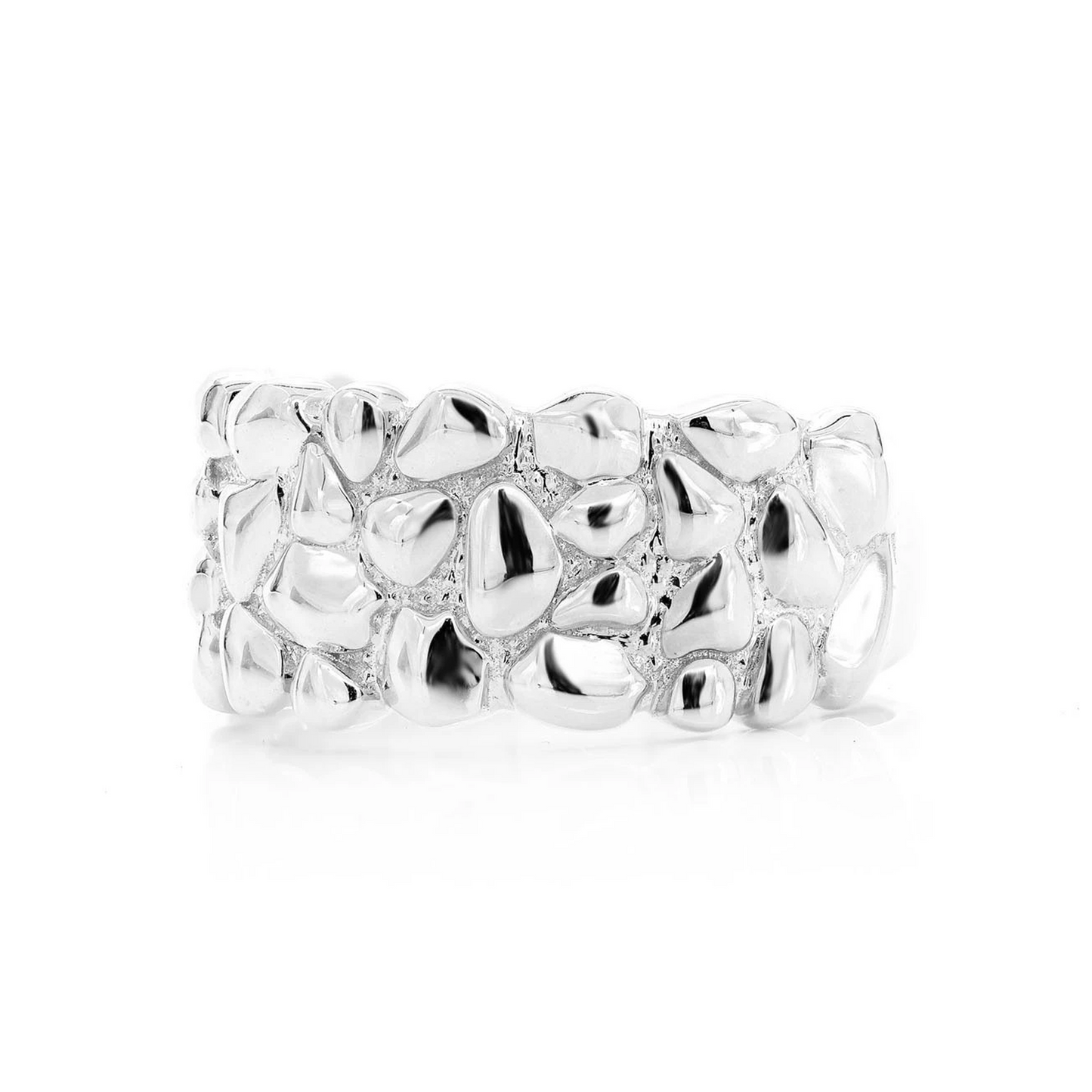 Nugget Band Ring in 14K white gold, alternate view