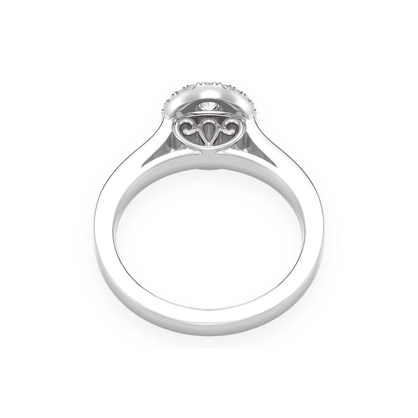 Oval Diamond Engagement Ring in 14K white gold, alternate view