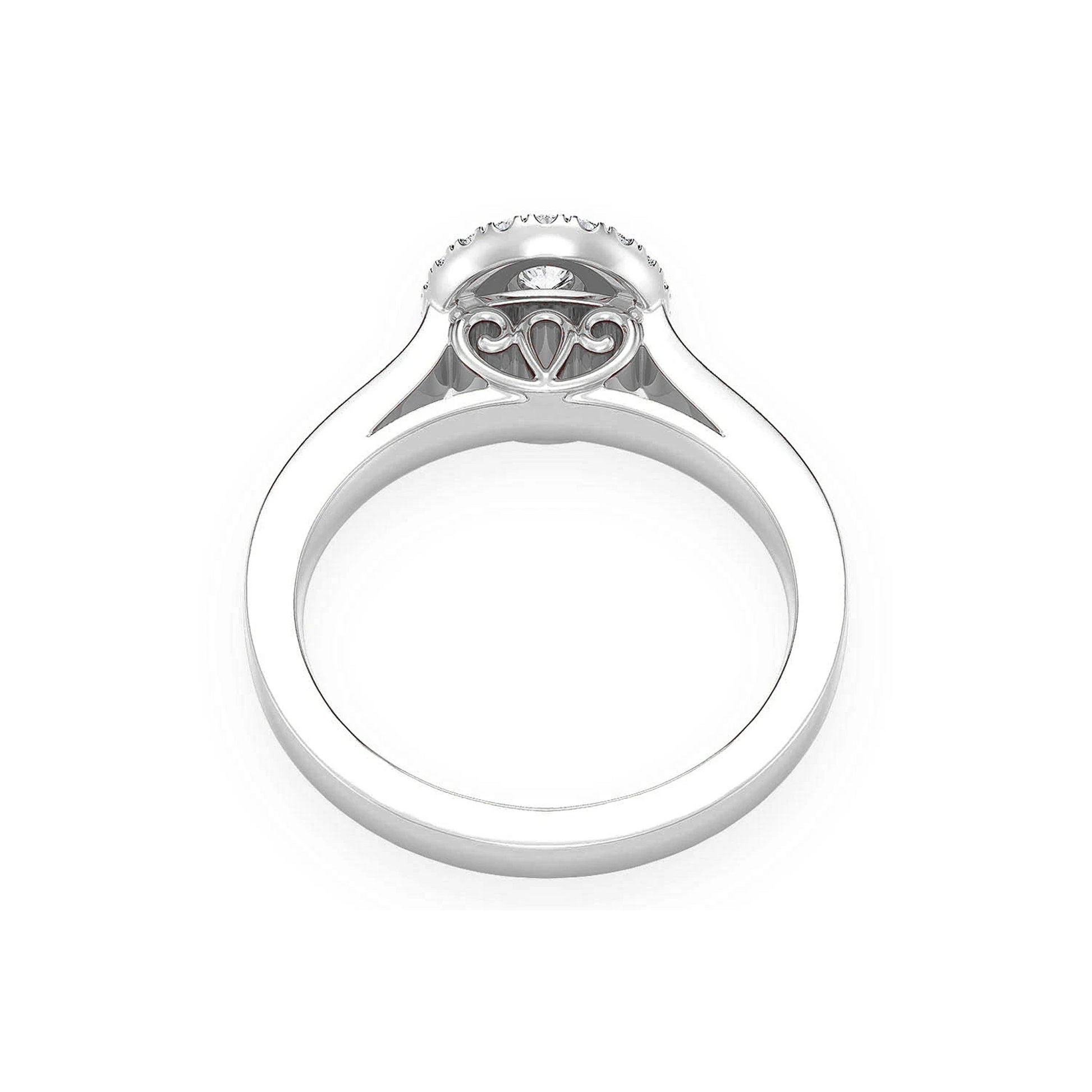 Oval Diamond Engagement Ring in 14K white gold, alternate view