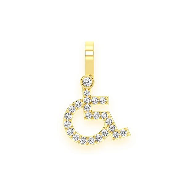 Wheelchair Diamond Pendant