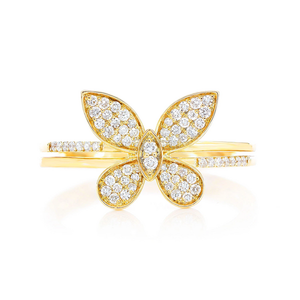 Butterfly Diamond Ring