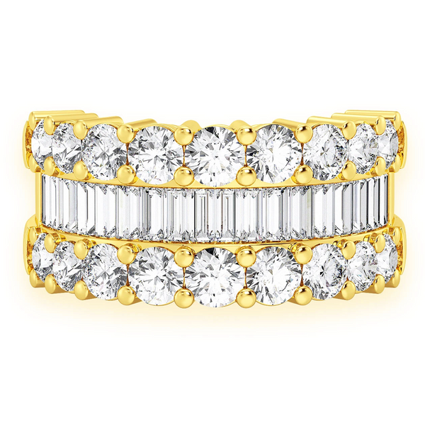 Single Row Baguette Diamond Band Ring