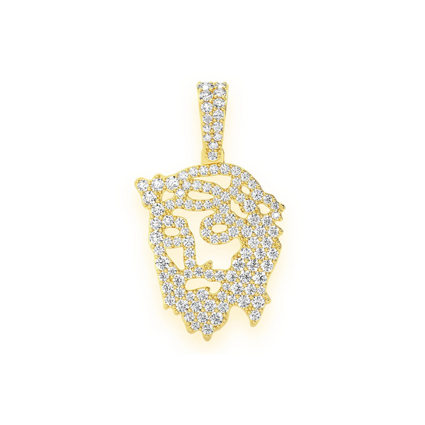 Jesus Silhouette Diamond Pendant