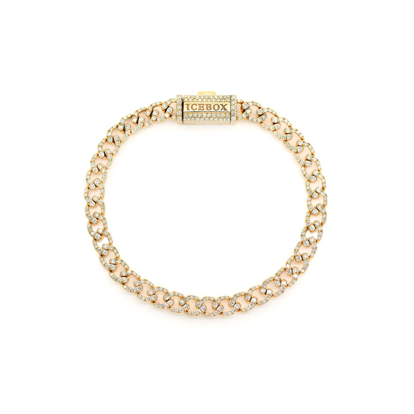 Elongated Cuban Diamond Bracelet