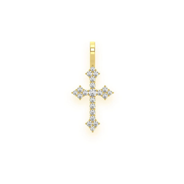 Three Point Diamond Cross Pendant