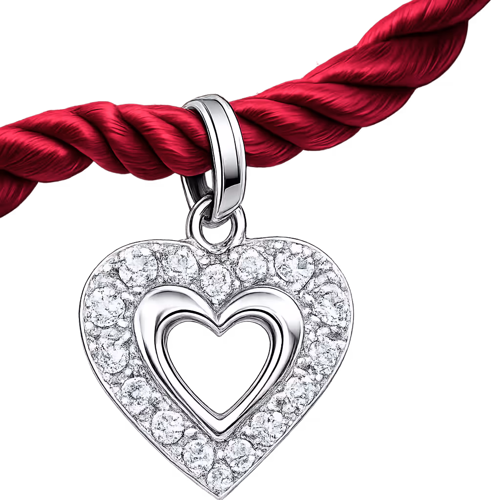 diamond pendant with heart