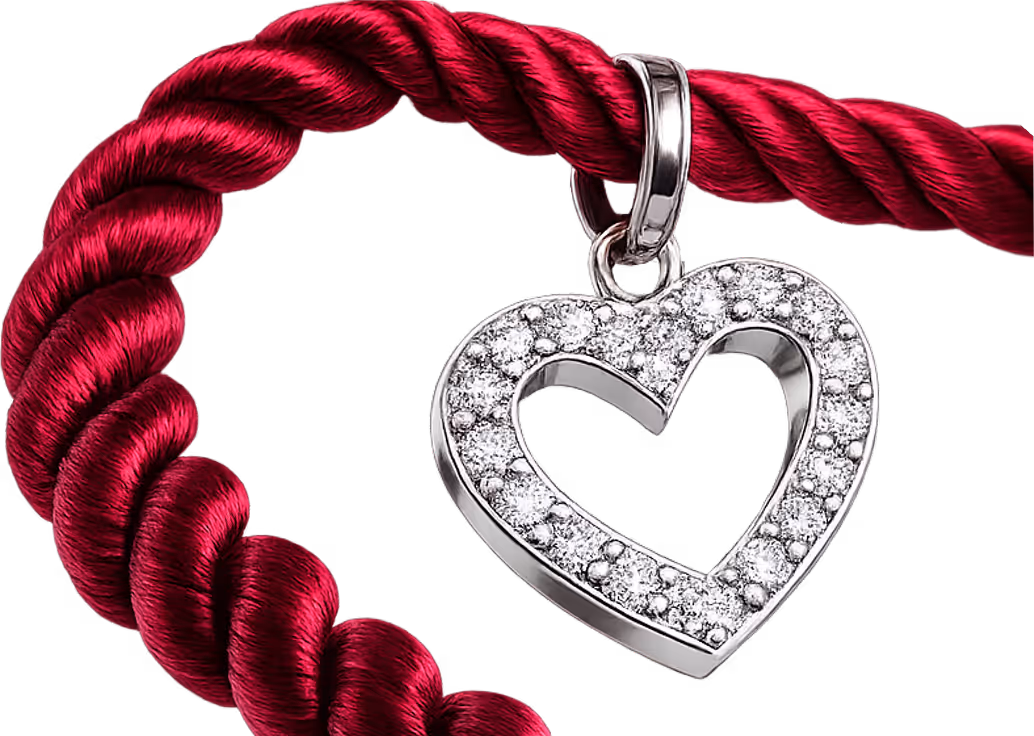diamond pendant with heart