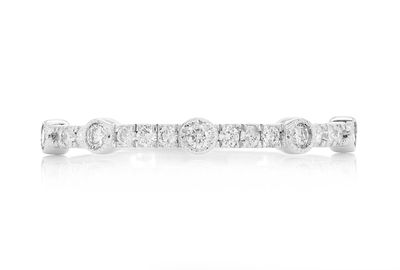 Diamond Stackable Band 14k Solid Gold .20ctw