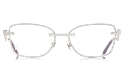 Cartier Panther Glasses Iced Out Diamond Rims - 5.85ctw - White Gold