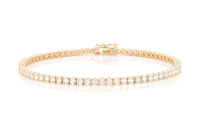 9pt Prong Set Diamond Tennis Bracelet 14k Solid Gold 6.00ctw