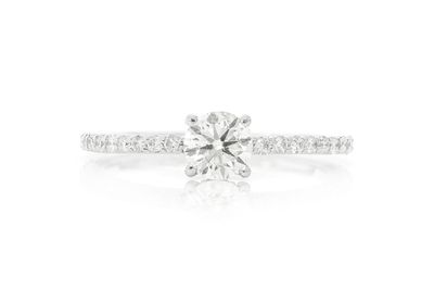 .50ct Round Solitaire - Under Halo Diamond - Diamond Engagement Ring - All Natural