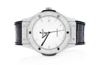 Hublot Classic Fusion Steel - Fully Iced Out