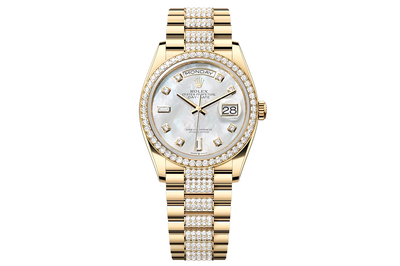 Rolex - Day Date 36 - 128348rbr - My2021 - Yellow Gold White Mop - [00086]