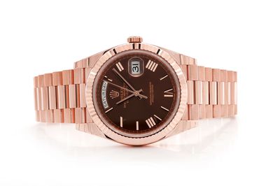 Rolex Day Date 40MM 18k Rose Gold (228235) All Factory Presidential Bracelet Chocolate