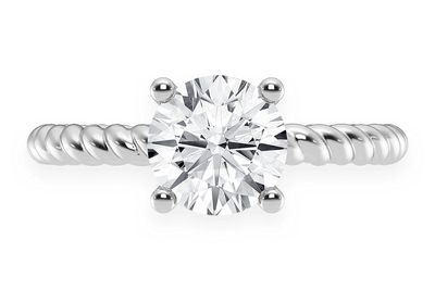 1.25ct Round - Twist Band - Diamond Engagement Ring - All Natural