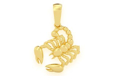 Scorpion Pendant 14k Solid Gold