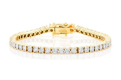 6pt Miracle Set Diamond Bracelet 14k Solid Gold 2.75ctw
