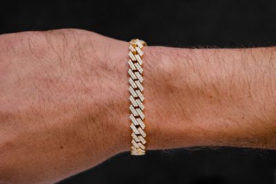 9MM Raised Miami Cuban Link Diamond Bracelet 14k Solid Gold 5.50ctw