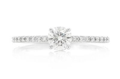 .30ct Round Solitaire - Hidden Halo - Diamond Engagement Ring - All Natural