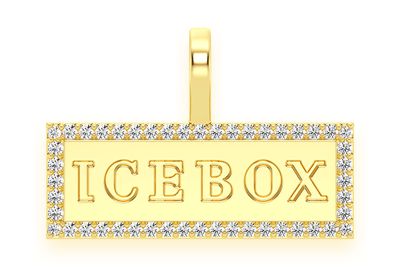 Icebox Diamond Pendant 14k Solid Gold 0.25ctw