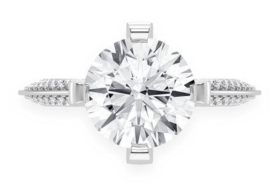 3.00ct Round Solitaire - Knife Edge - Diamond Engagement Ring - All Natural Vs Diamonds