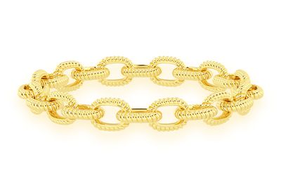 Braided Rolo Bracelet 14k Solid Gold