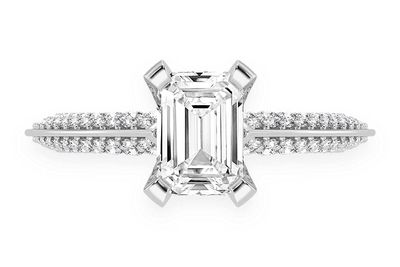 Kifey - 1.00ct Emerald Cut Solitaire - Knife Edge - Diamond Engagement Ring - All Natural