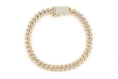 9MM Raised Miami Cuban Link Diamond Bracelet 14k Solid Gold 5.50ctw