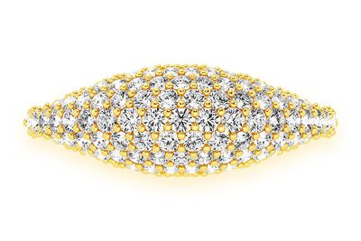 Pave Diamond Ring 14k Solid Gold 0.85ctw