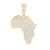 Large Africa Continent Pendant 14K   
