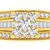 Cathedral Channel Baguette Engagement Ring 14K   