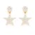 Dangling Star Stud Earrings 14K   