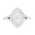 Marquise Double Halo Engagement Ring 14K   